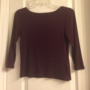 BUNDLED Maroon and navy crop top