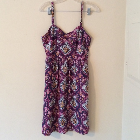 JCrew Paisley dress with pockets