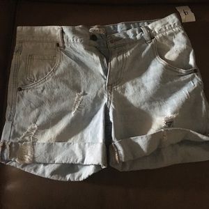 Bleached Forever 21 mid waist shorts