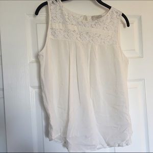 White Tank w/ Lace