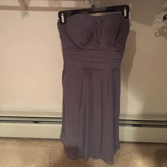Bill levkoff gray chiffon cocktail dress size 4
