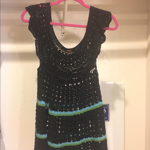 Free people crochet flowy top