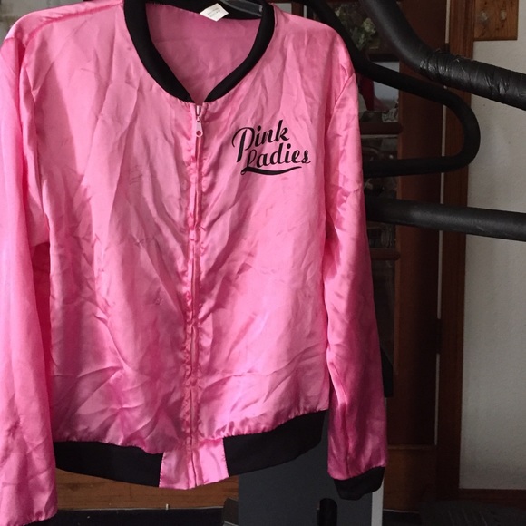 Cute pink ladies jacket great for Halloween