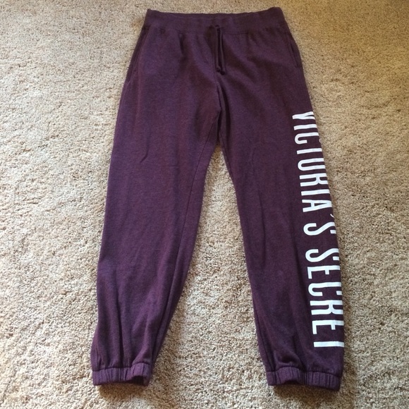 Maroon VS sweatpants