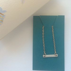 Simple Gold Plated Bar Necklace.