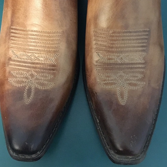 Genuine Leather Cowboy Boots - Picture 2 of 7