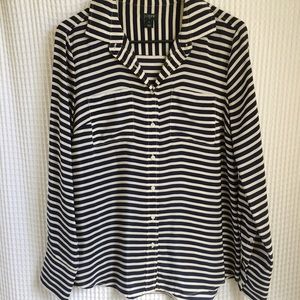 J. Crew striped navy gorgeous button up