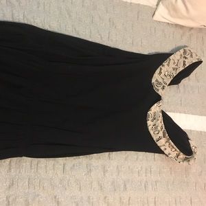 Black Dress with Lace Peter Pan Collar, Forever 21