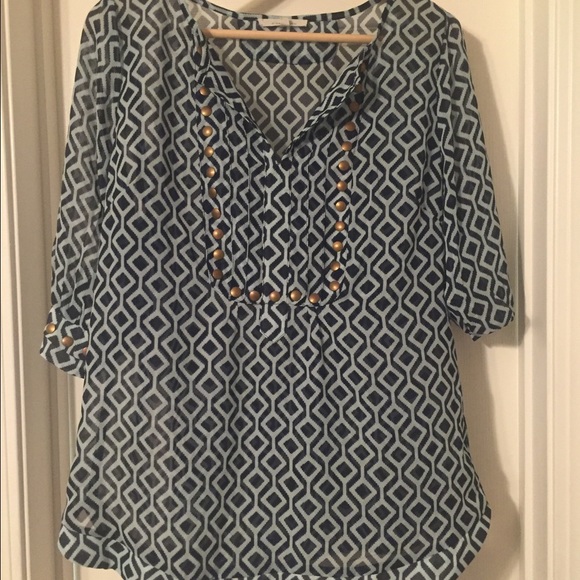 41 Hawthorne Moni Stud Blouse