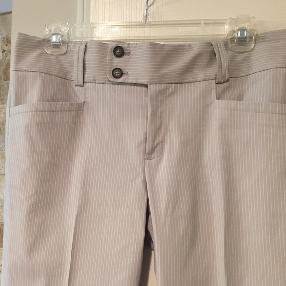 {Banana Republic} gray and white pinstripe pants