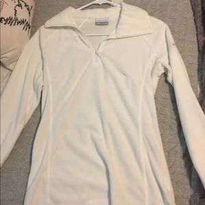 Columbia Sportswear White Fleece 1/4 Zip Longsleev
