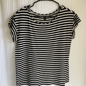 Black and white striped simple top