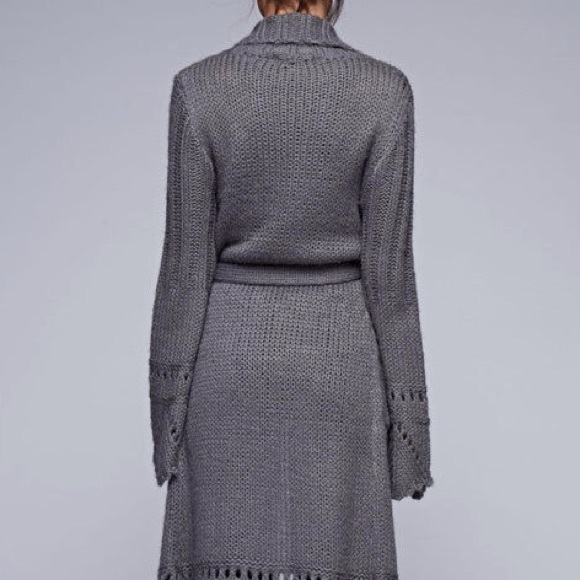 Gray Knit Long Maxi Duster/Coat/Cardigan/Jacket - Picture 3 of 4