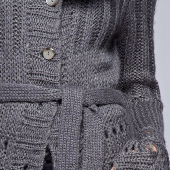 Gray Knit Long Maxi Duster/Coat/Cardigan/Jacket - Picture 4 of 4