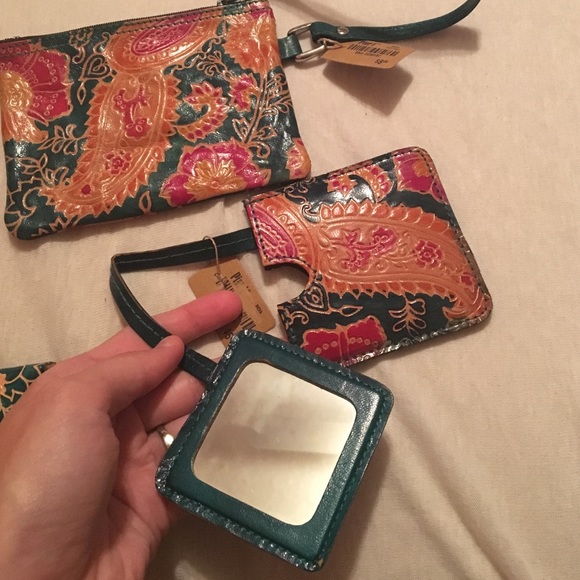 NWT Pier 1 Wristlet, Mirror & Jewelry Case Bundle - Picture 3 of 4