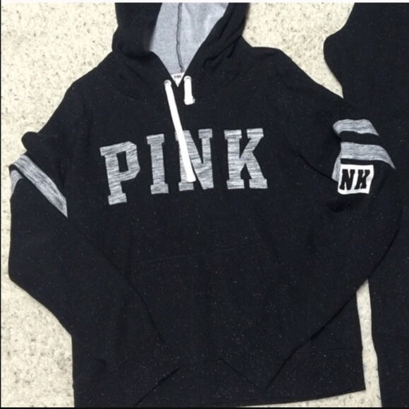 Vs pink speckled rare hoodie L