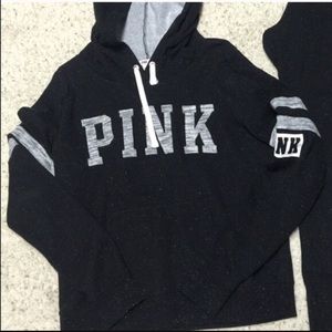 Vs pink speckled rare hoodie L