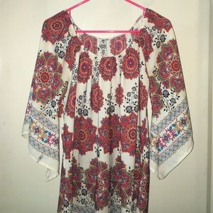 Multi- colored, printed dress