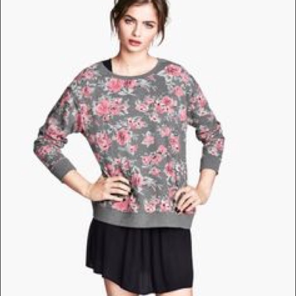 H&M floral sweater