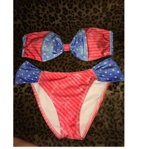 American flag pacsun bikini set