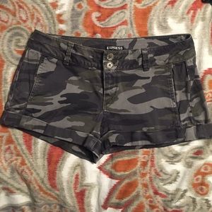 Camo shorts from express
