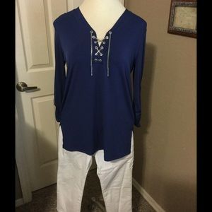 Michael KORS XL Royal blue top NWOT