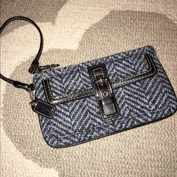Coach Tweed Wristlet! Brand New!