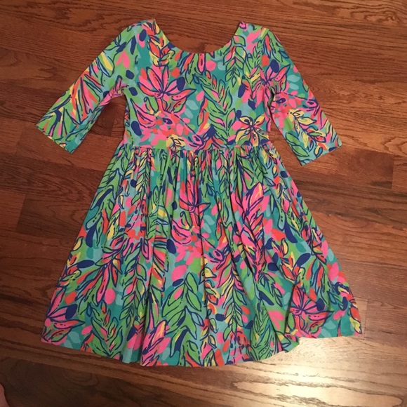 Lily Pulitzer girls hot spot pattern dress