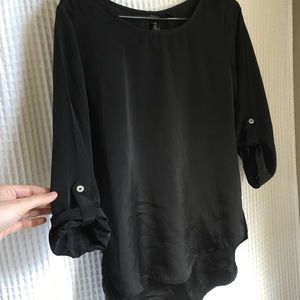 Black satin shirt