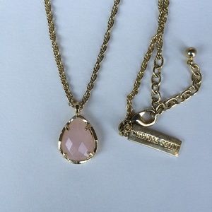 Kendra Scott Kiri Necklace with Light Pink Stone