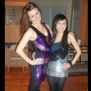 Sequin Swirl Form-Fitting Party Dress