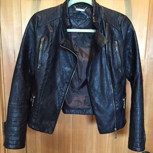 Black Polyurethane Jacket