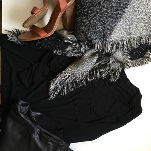 Black button up simple shirt