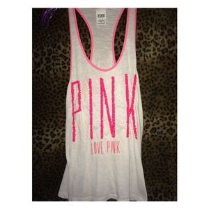 Vs Pink sequin tank top