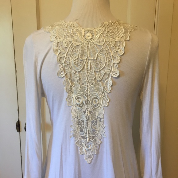 Arden B Light Cardigan with Lace Back - Picture 3 of 3