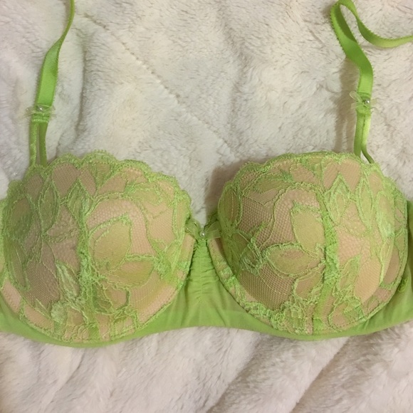 Victoria Secret Lime Green Lace Balconet