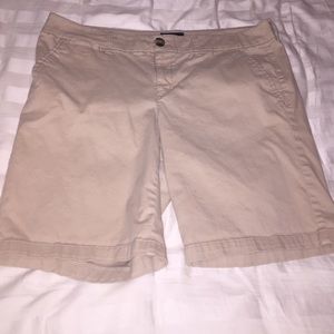 Tan Bermuda shorts!