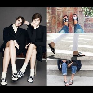 Cute summer sandals! Black Adidas adilette slides