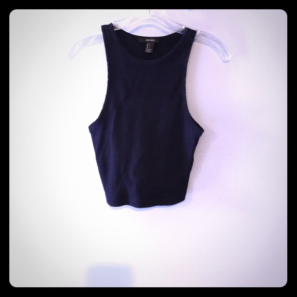 Navy Crop Top