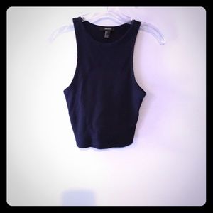 Navy Crop Top