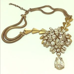 J CREW | Bejeweled Beetle Statement Necklace | 18"