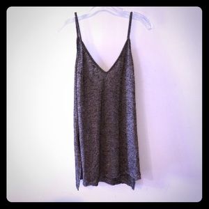 Grey High Low Tank