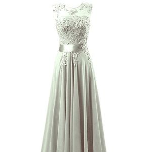 Long silver gown
