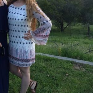 Multi colored long sleeve dress