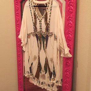 Free People Wild Heart Kaftan Beaded Tunic
