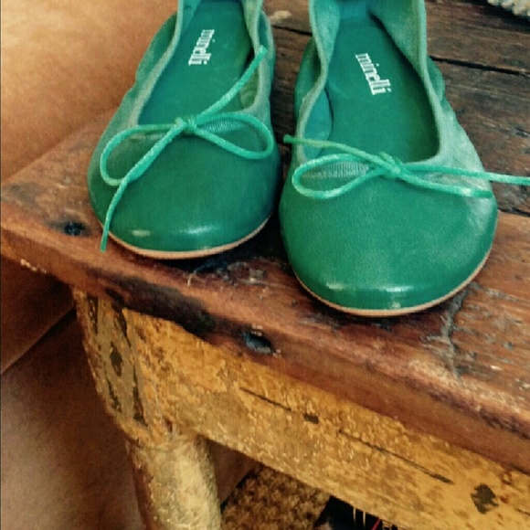 Minelli - Handmade Ballet Flats Turquoise Green 38