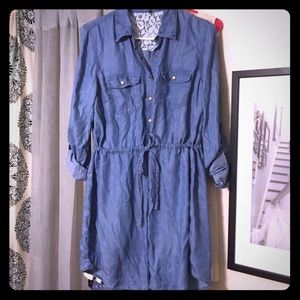 Denim shirt dress