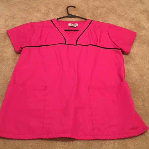 Hot pink scrub top