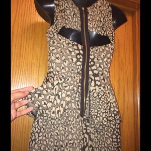 Back detailed peplum cocktail dress