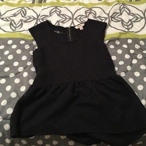 Black peplum shirt